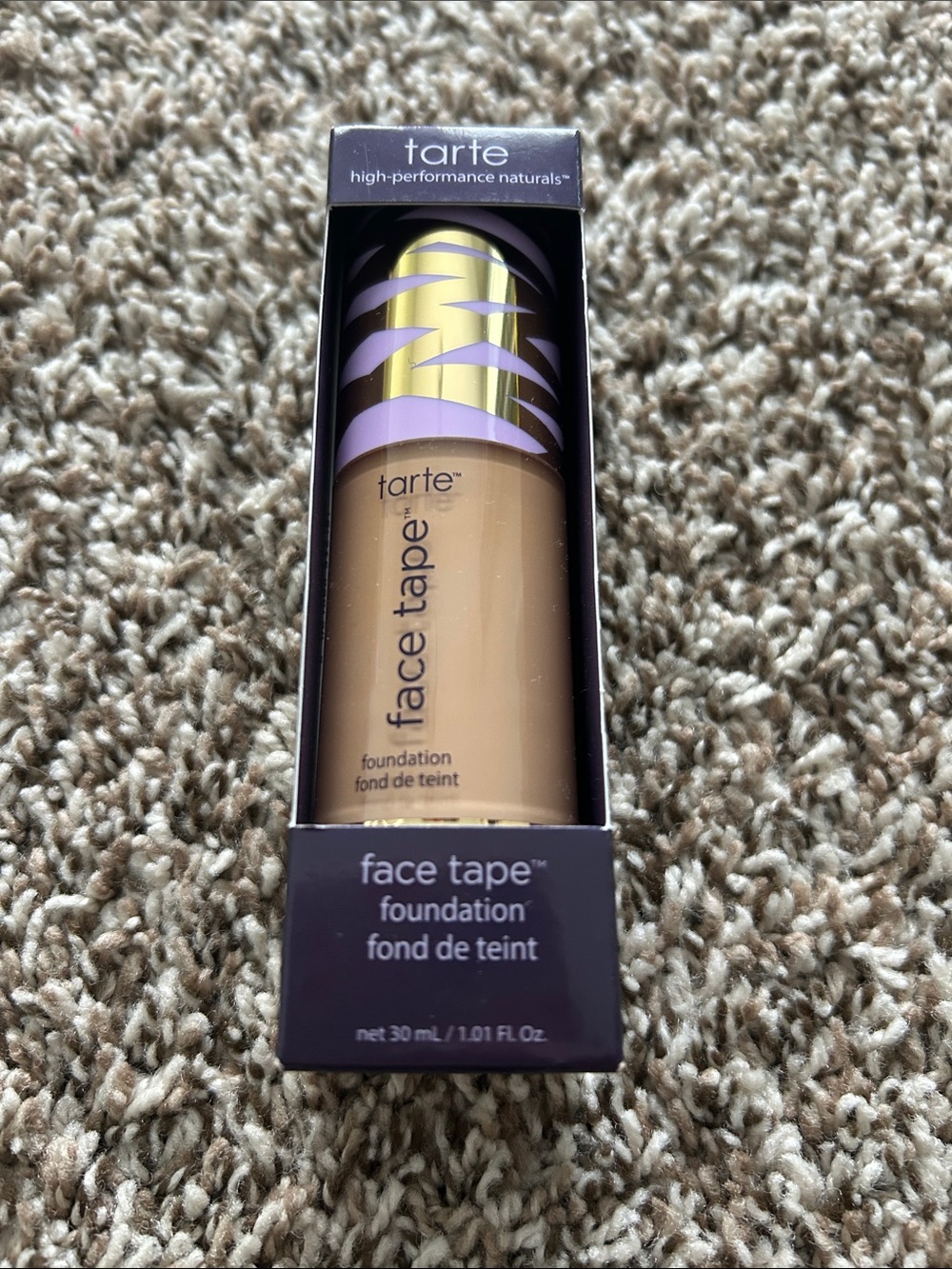 tarte Face Tape Foundation in Beige with Purple & Gold Accents -medium gold 35g